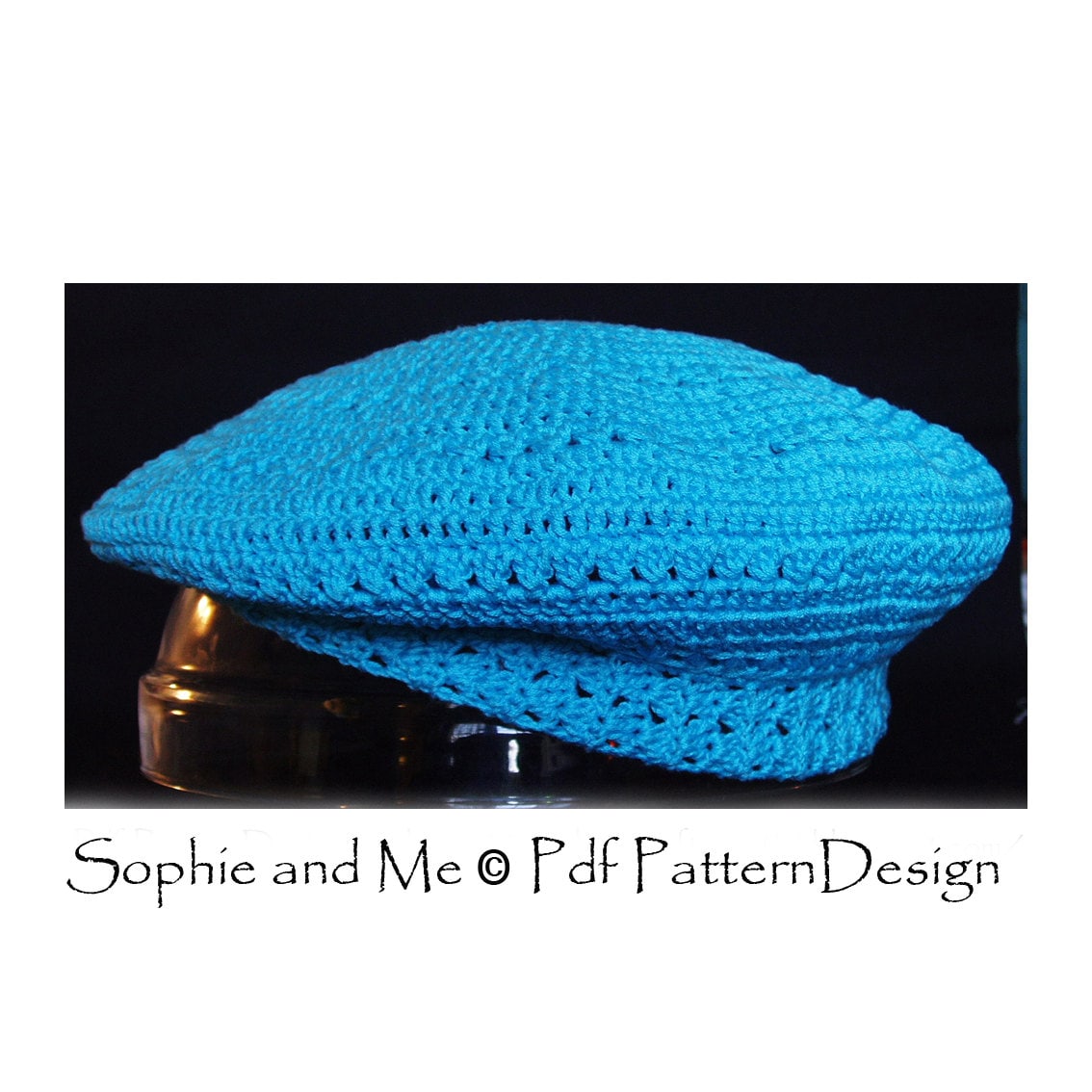 Beret Crochet Hat Pattern Instant Download Pdf Etsy