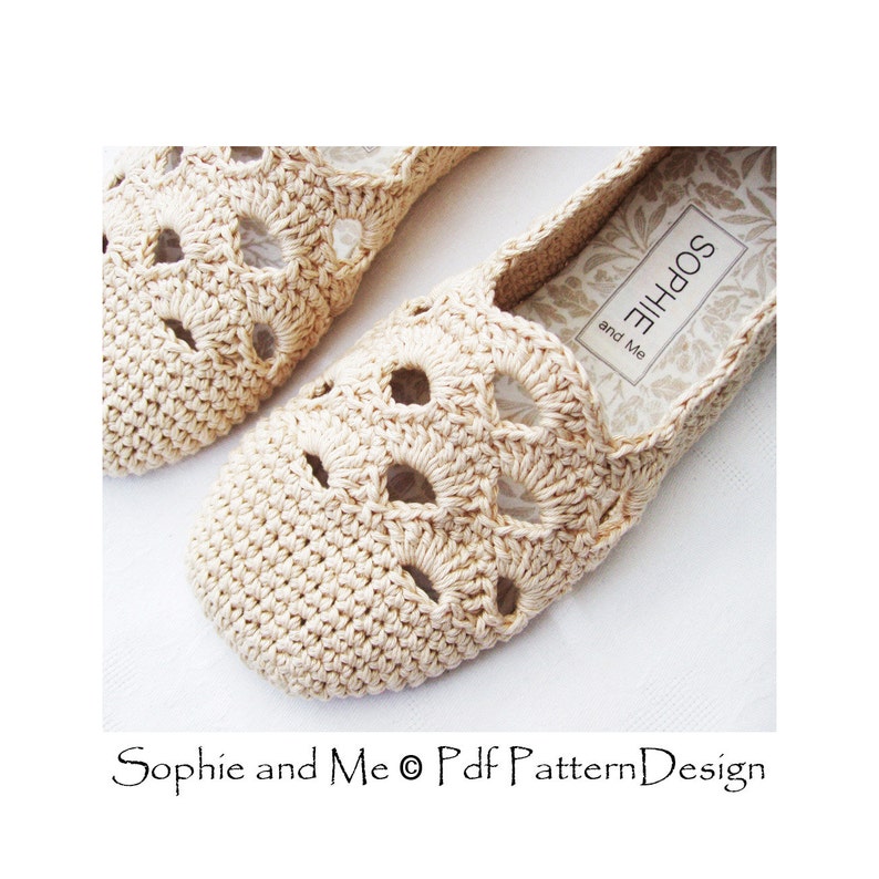 Venezia Slippers Basic Crochet Pattern Espadrilles Instant Download image 3