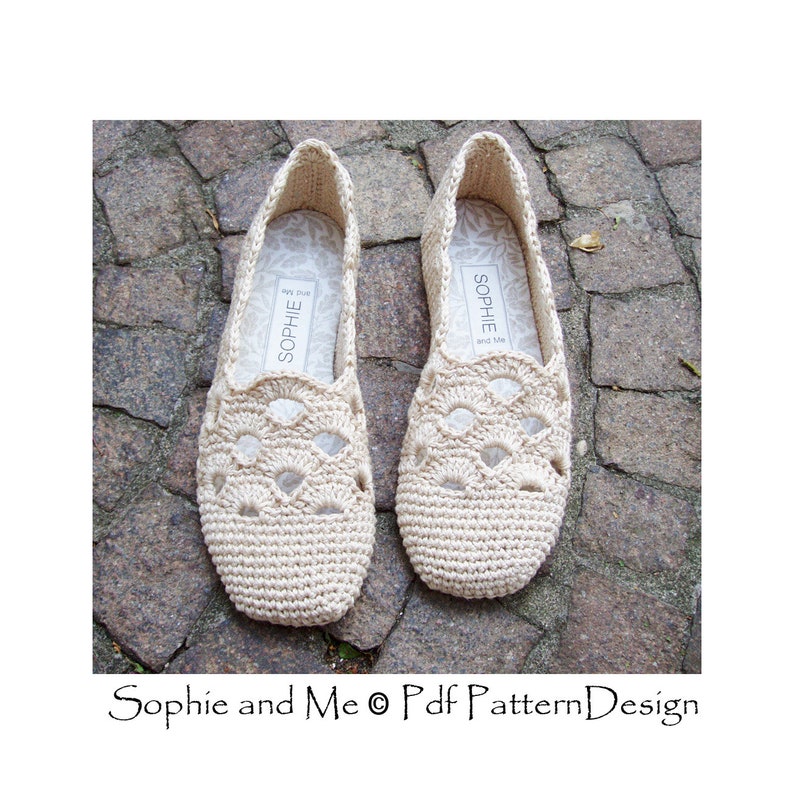 Venezia Slippers Basic Crochet Pattern Espadrilles Instant Download image 7