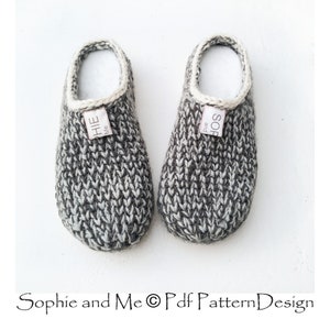 Crochet-Knit Slipper-Sabos patron au crochet DIY Téléchargement instantané Pdf image 3