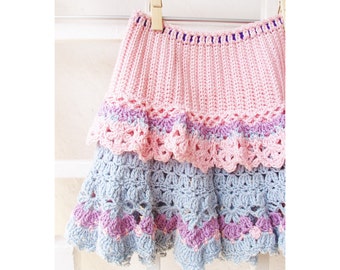 Sophie's Sunday Skirt - for girls 3-6 years - Crochet pattern Instant Download Pdf