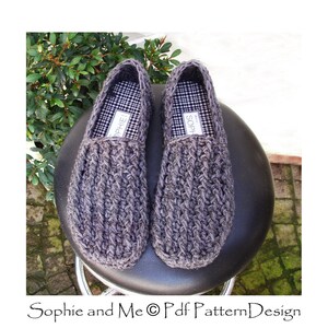 HIS Loafer Slippers Basic Slipper Crochet Pattern Instant Download image 5