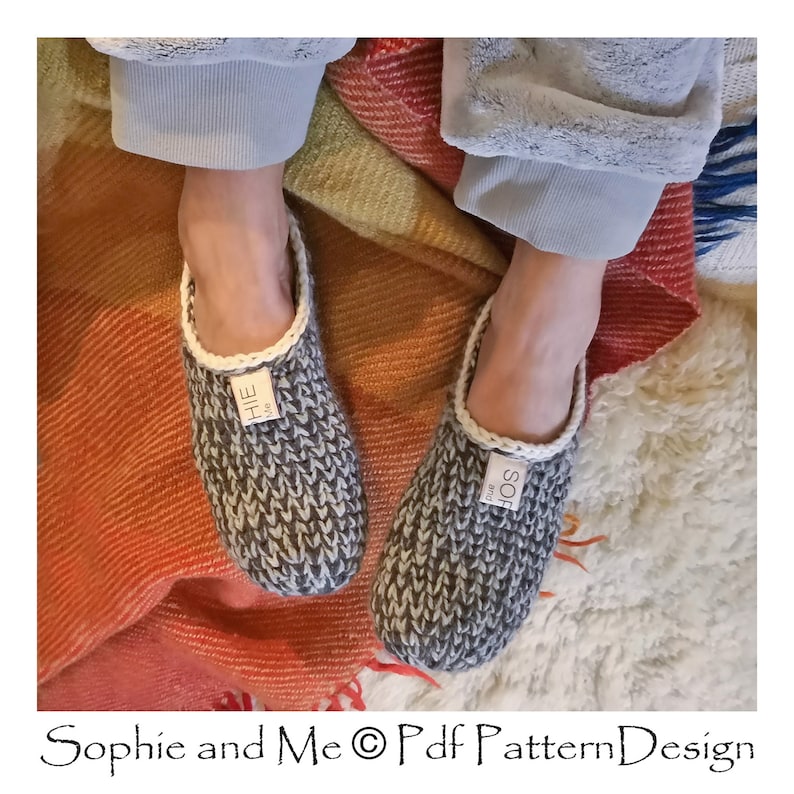 Crochet-Knit Slipper-Clogs crochet pattern DIY Instant Download Pdf image 8