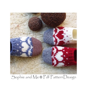 Snow Heart Slippers CROCHET PATTERN Instant Download PDF image 8