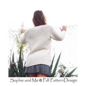 Basket Weave Sweater Crochet Pattern Instant Download Pdf image 3