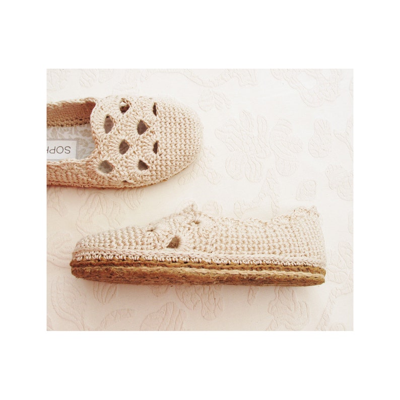 Venezia Slippers Basic Crochet Pattern Espadrilles Instant Download image 10