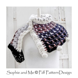 Arctic Shawl with Pom-Poms Crochet pattern Instant Download Pdf image 8