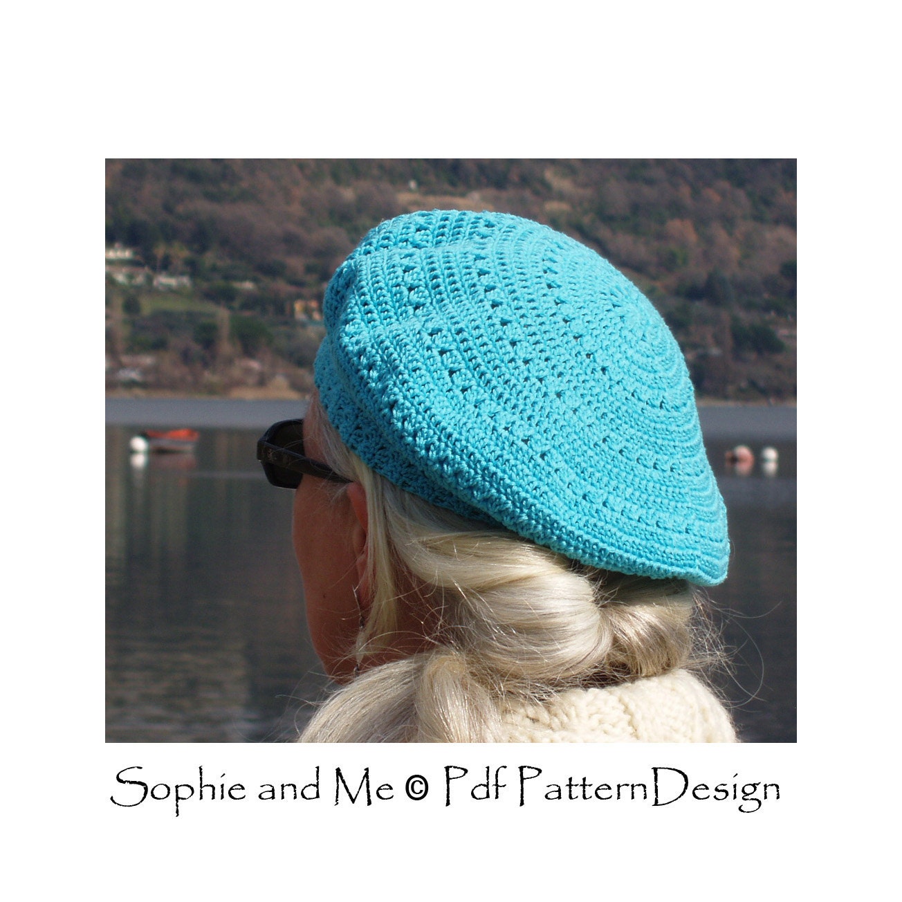 Blue Crochet Beret - Etsy