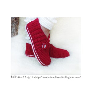 Red Rib Wrap Slippers Basic Crochet Pattern Instant Download Pdf image 8