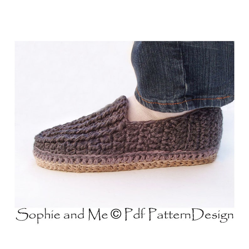 HIS Loafer Slippers Basic Slipper Crochet Pattern Instant Download image 10