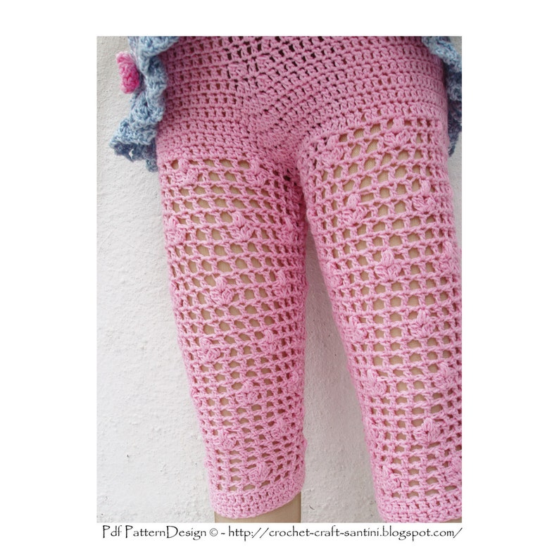 Crochet Flowerleggings for Little Girls Instant Download Etsy