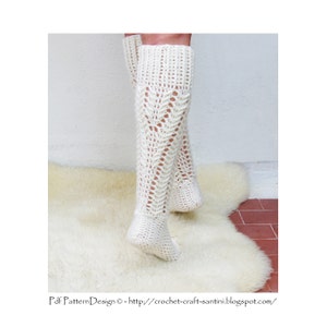 Aran Cabled Knee-socks Crochet Pattern Instant Download Pdf - Etsy