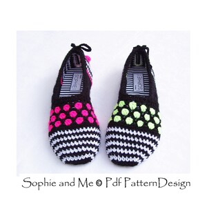 Gems and Stripes Slippers Crochet Pattern Instant Download Pdf image 2