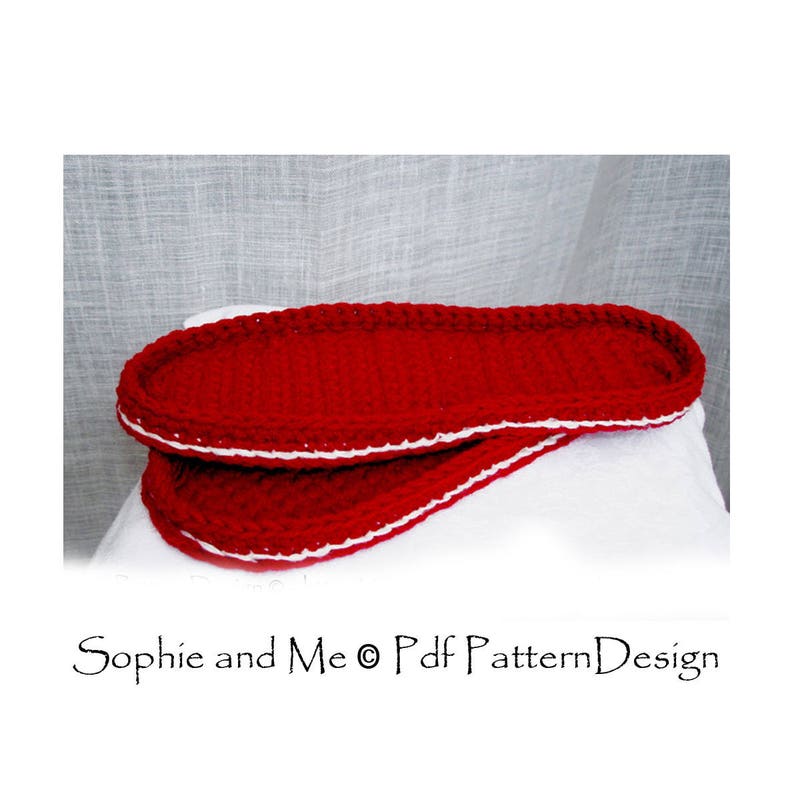 Red Rib Wrap Slippers Basic Crochet Pattern Instant Download Pdf image 7