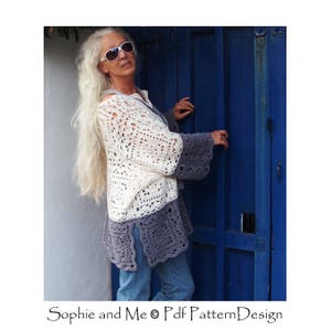 Ravenna Poncho-Sweater Crochet Pattern Instant Download Pdf image 6