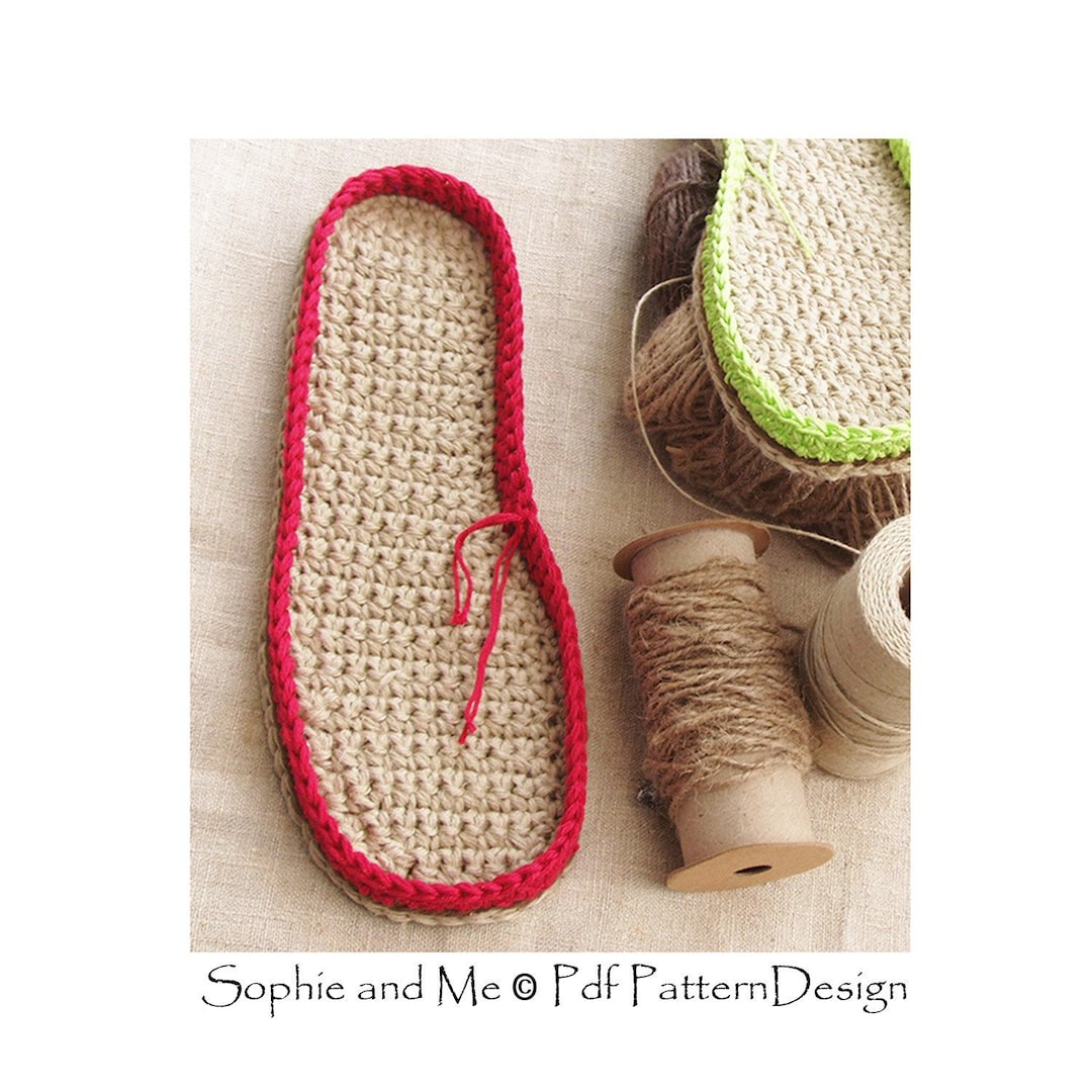 CROCHET OUTSOLES Any Size Customized Instant Download PDF