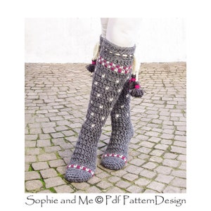 Lillehammer Knee-High Socks Crochet Pattern Instant Download Pdf image 8