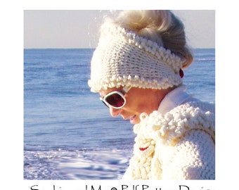 Winter Buttoned Head Wrap - Crochet Pattern - Instant Download Pdf