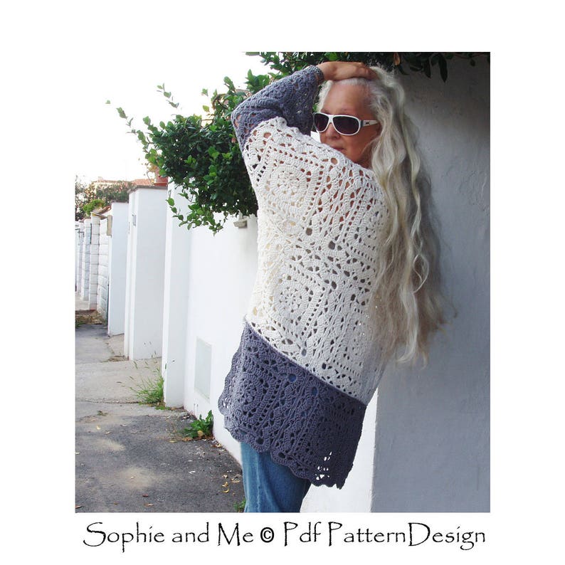 Ravenna Poncho-Sweater Crochet Pattern Instant Download Pdf image 7