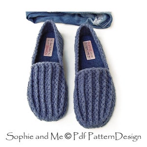 HIS Loafer Slippers Basic Slipper Crochet Pattern Instant Download image 7