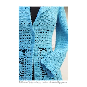 Lace Cardigan Häkelanleitung - Instant Download