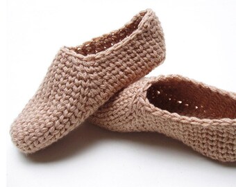 Crochet-Knit Casual Slippers - Crochet Pattern US English- Instant Download Pdf
