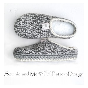 E-BOOK Crochet/Knit Slipper Clogs with CROCHET-Soles - Instant Download Pdf
