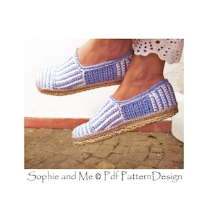E-BOOK for Canvas Striped Slippers - Included Tailored CORD-Soles  - Instant Download