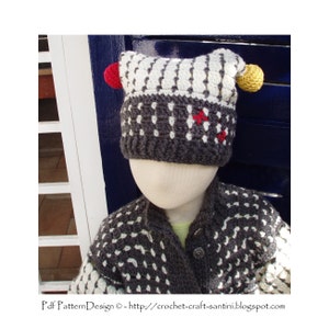 Fair Isle Hat with Crochet Balls and embellishing embroidery Crochet Pattern Instant Download Pdf image 4