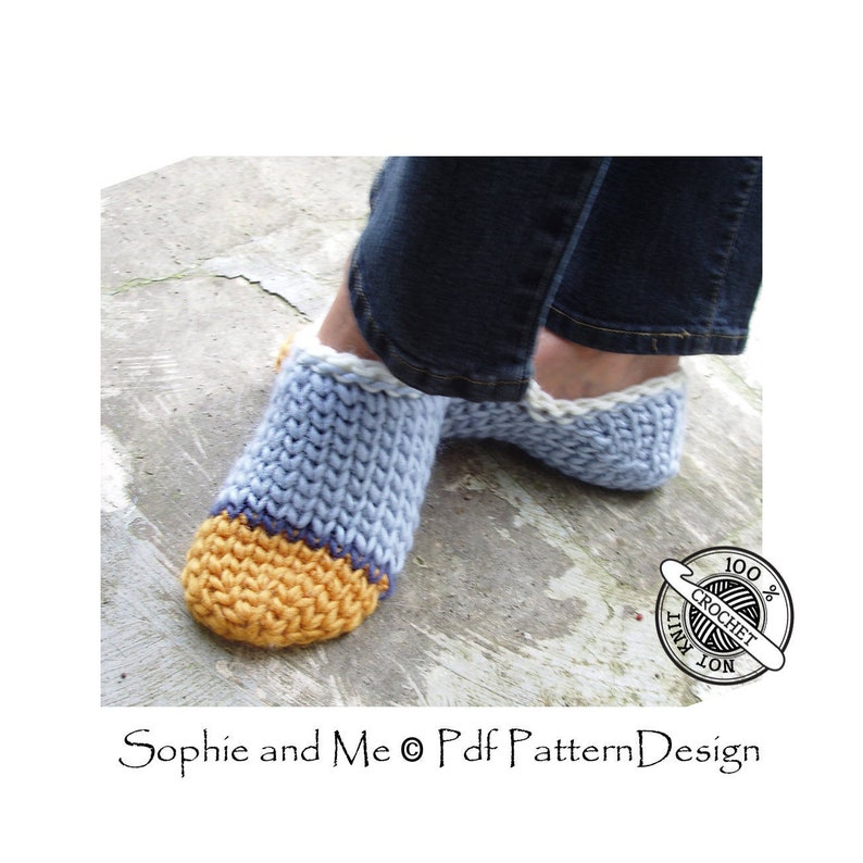 Chunky Tube Slipper-Socks Crochet Pattern Instant Download Pdf image 2