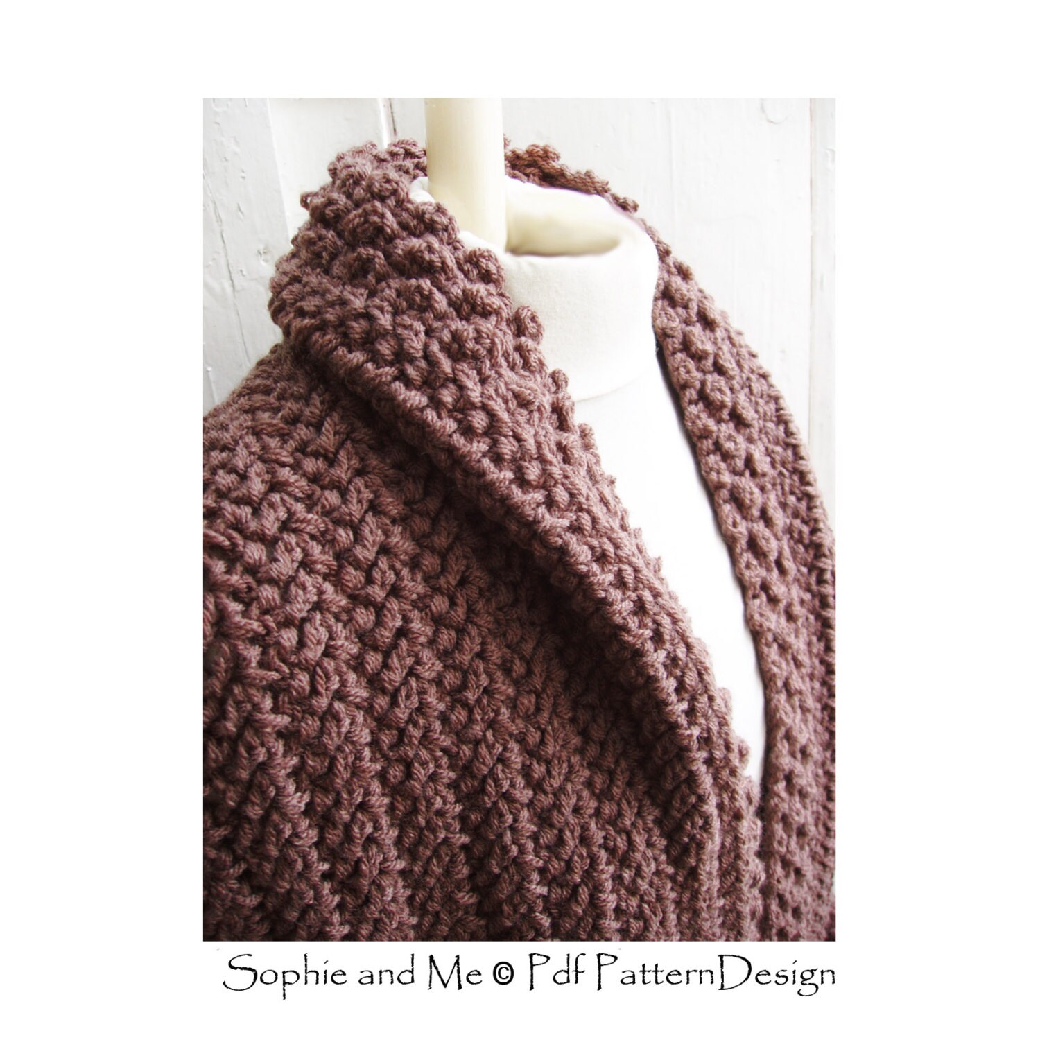 Cuffed Wrap Cardigan Crochet Pattern Instant Download Pdf Etsy