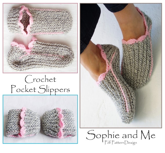 Kuschelige Slipper-Socken wie gestrickt - Häkel-Anleitung - Deutsch Anleitung Pdf