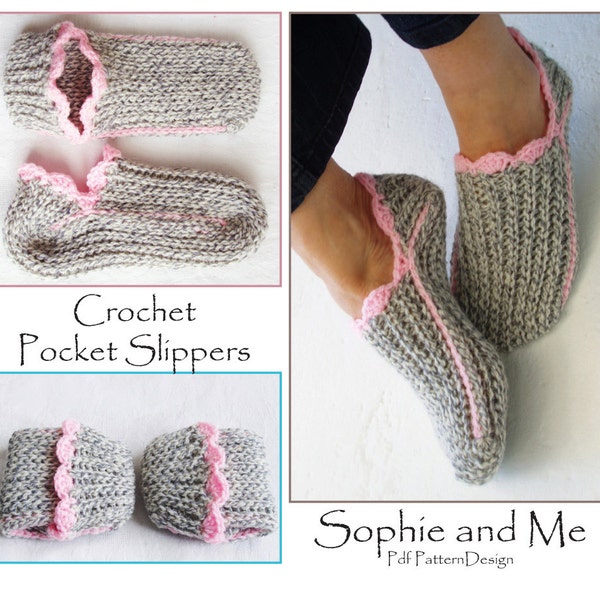 Kuschelige Slipper-Socken wie gestrickt - Häkel-Anleitung - Deutsch Anleitung Pdf