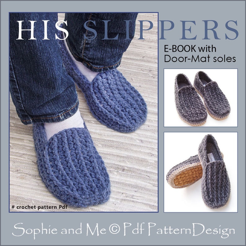 HIS Loafer Slippers Basic Slipper Crochet Pattern Instant Download image 9