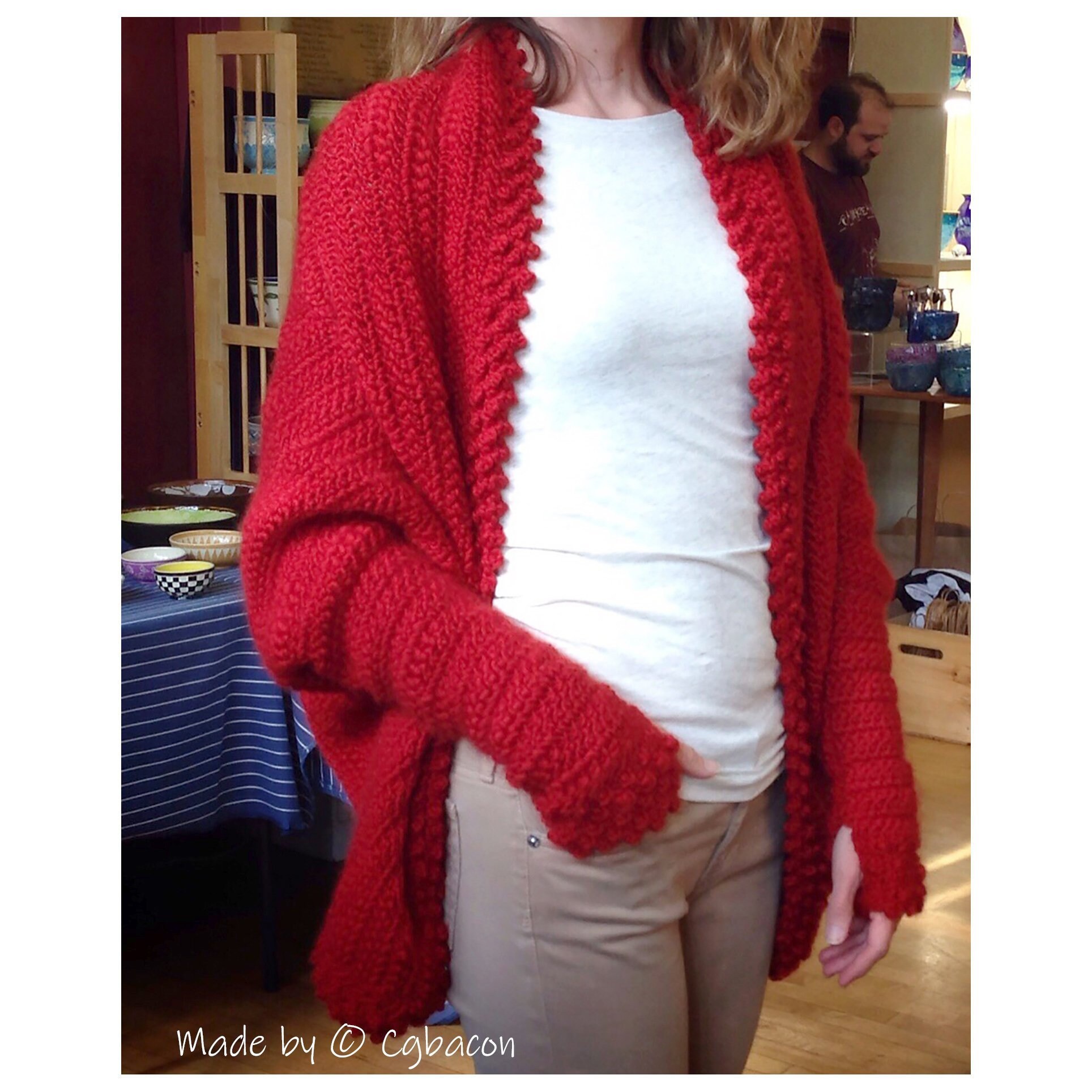 Cuffed Wrap Cardigan Crochet Pattern Instant Download Pdf Etsy