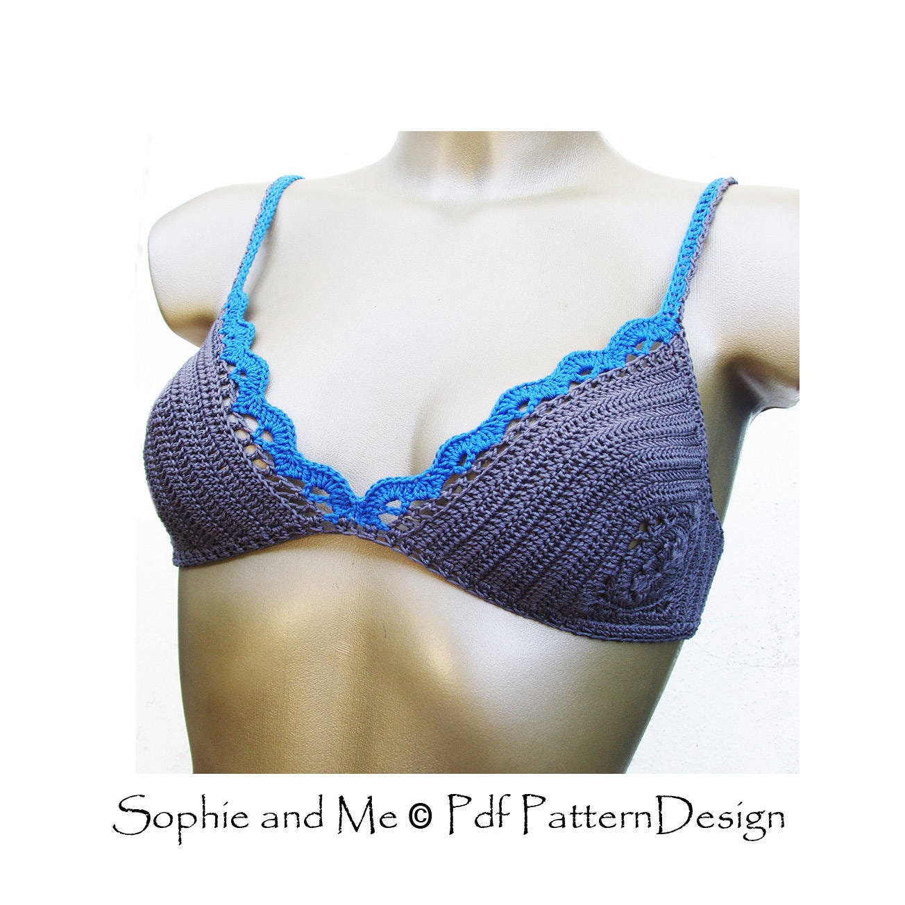 Lido Bikini Top or Bra Crochet Pattern Instant Download Pdf 