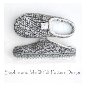 Crochet-Knit Slipper-Sabos patron au crochet DIY Téléchargement instantané Pdf image 10