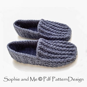 HIS Loafer Slippers Basic Slipper Crochet Pattern Instant Download image 4