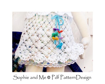 White Lace Crochet Skirt for Summer Girls - Pdf-PATTERN - Instant Download