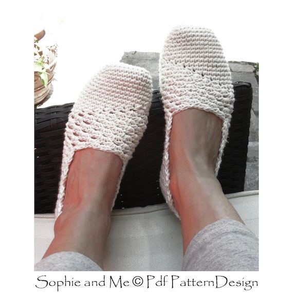 Slanting Line Slippers/Espadrilles Crochet Pattern Instant | Etsy