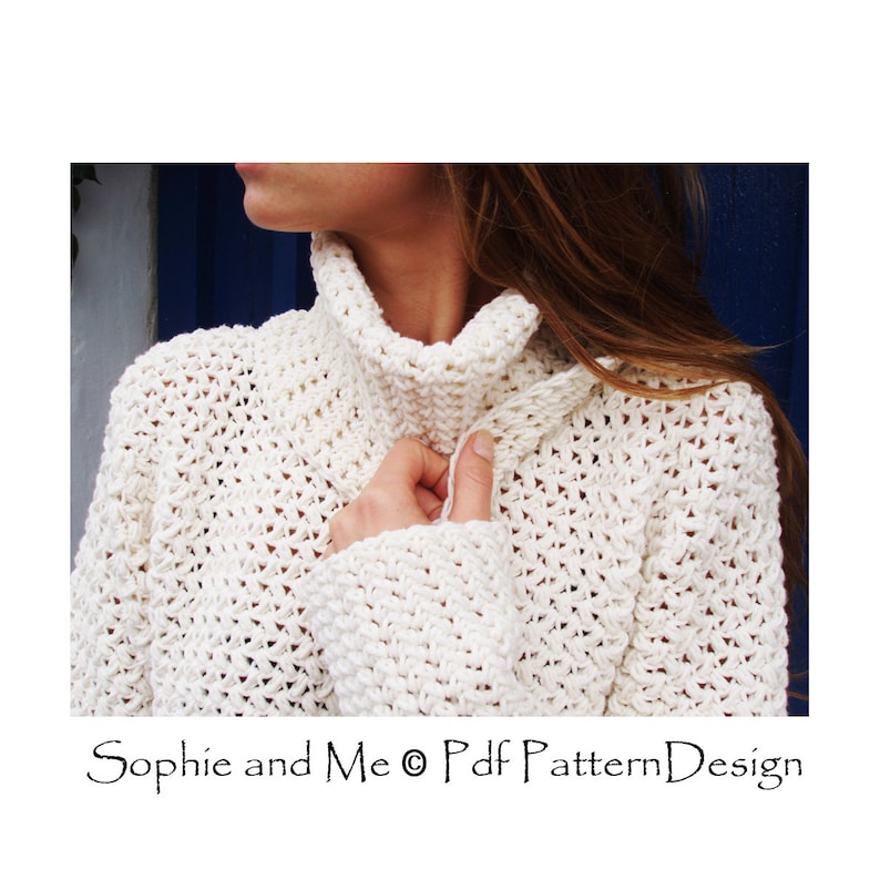 Basket Weave Sweater Crochet Pattern Instant Download Pdf image 4