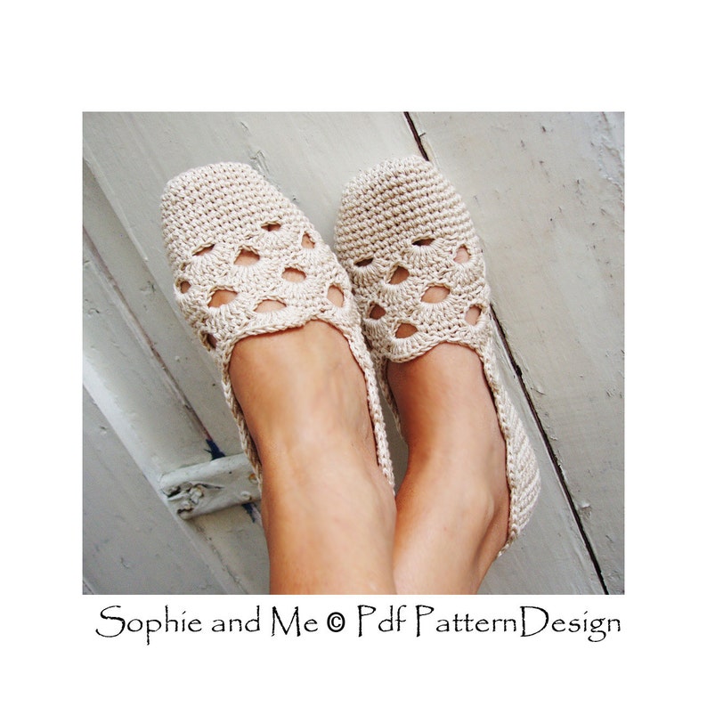 Venezia Slippers Basic Crochet Pattern Espadrilles Instant Download image 2