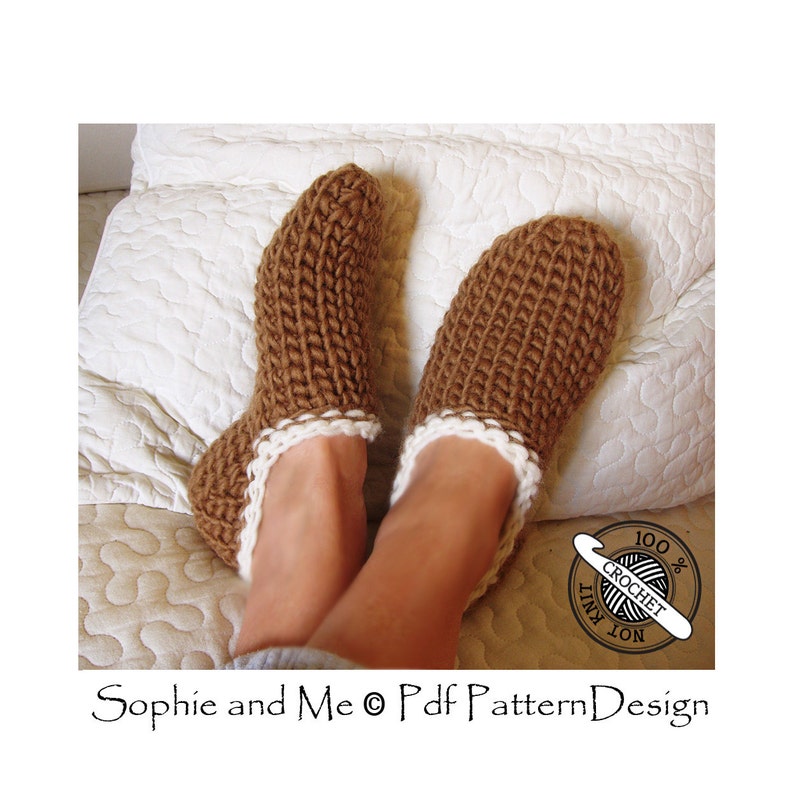 Chunky Tube Slipper-Socks Crochet Pattern Instant Download Pdf image 3
