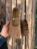 Handmade Leather Grounding Mary Janes Suede Leather, Barefoot Sandals, Minimalist Shoes, Copper Rivet Detail product logo