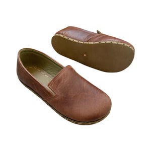 Handmade Grounding Shoes | Leather Shoes | Barefoot Shoes | Earthing Shoes for Women / Crazy Brown