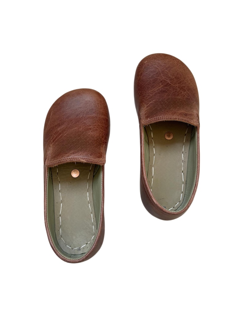 Handmade Grounding Shoes | Leather Shoes | Barefoot Shoes | Earthing Shoes for Women / Crazy Brown