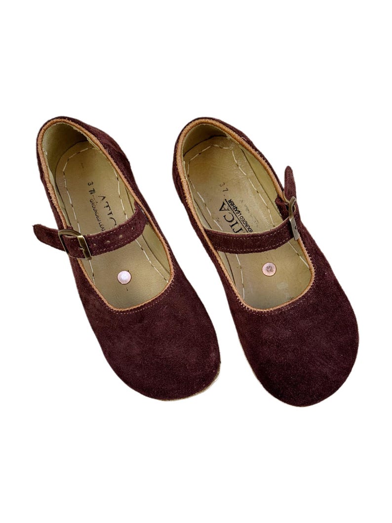 Barefoot Sandals for Women, Minimalist Shoes, Women Leather, Mary Jane, Burgundy
