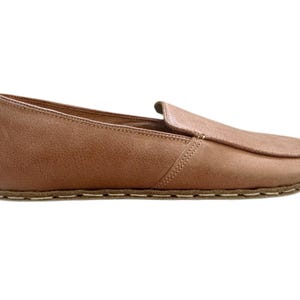 Handmade Grounding Shoes | Leather Shoes | Barefoot Shoes | Earthing Shoes for Women / Light Brown