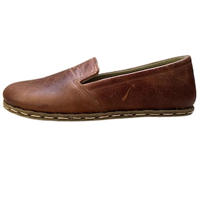 Handmade Grounding Shoes | Leather Shoes | Barefoot Shoes | Earthing Shoes for Women / Crazy Brown