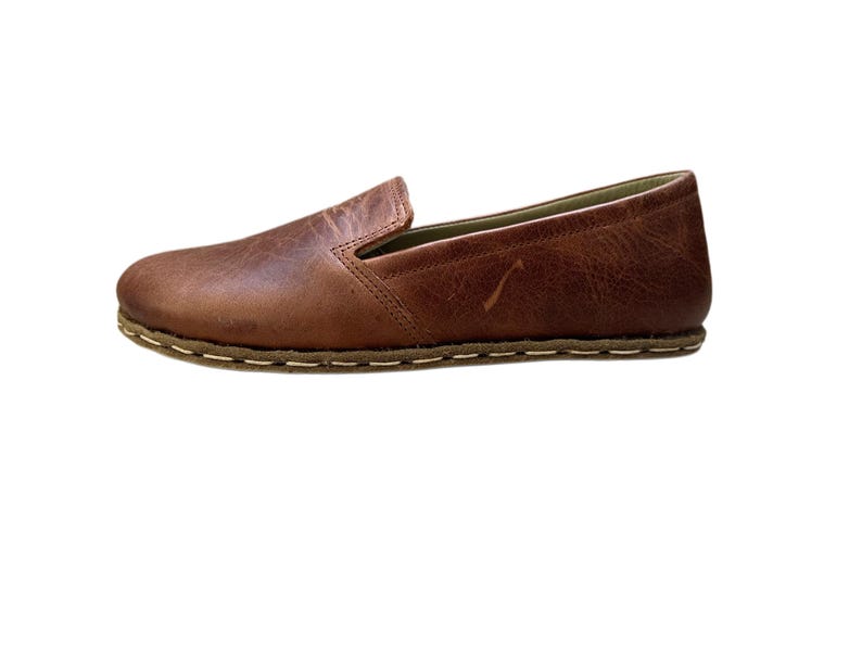 Handmade Grounding Shoes | Leather Shoes | Barefoot Shoes | Earthing Shoes for Women / Crazy Brown
